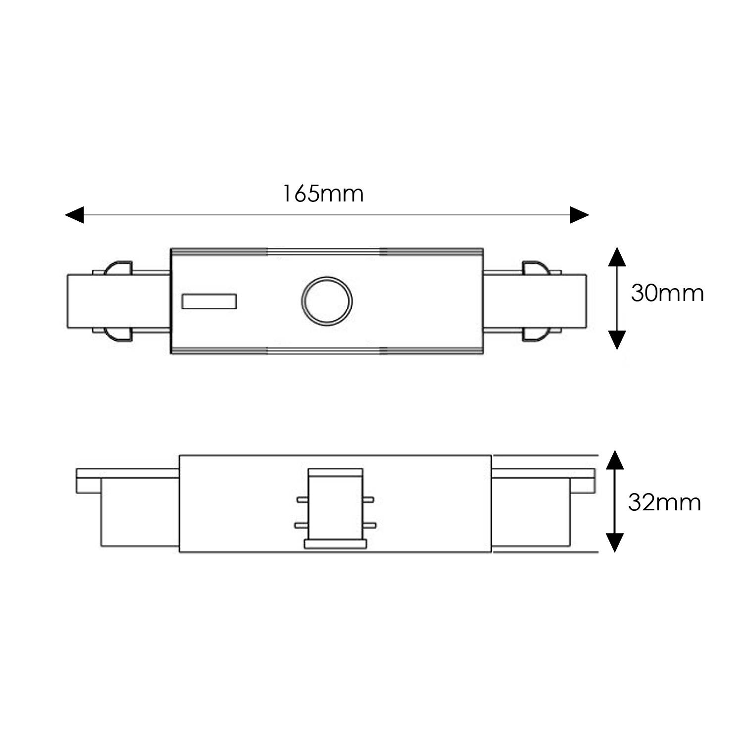 Connecteur avec séparateur en ligne pour rail triphasé Noir - Ledme - LM3216-1