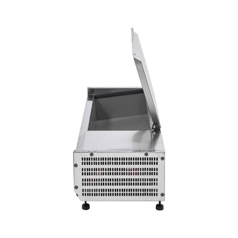 Saladette Réfrigérée à Poser Couvercle Inox - 3 x GN 1/3 + 1 x GN 1/2-0