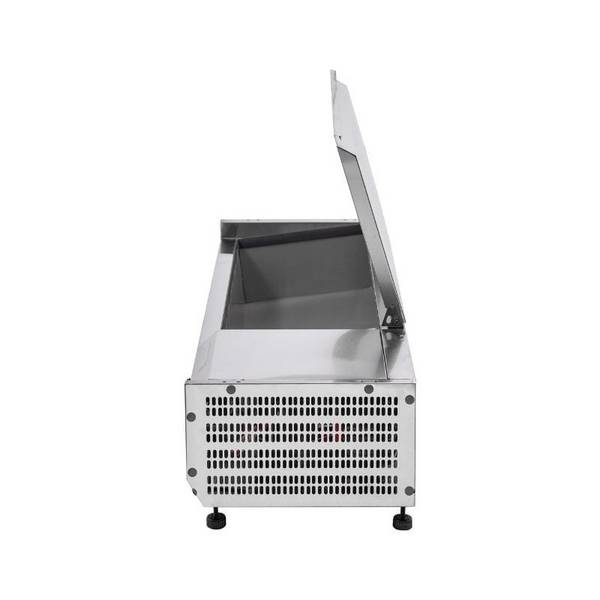 Saladette Réfrigérée à Poser Couvercle Inox - 3 x GN 1/3 + 1 x GN 1/2