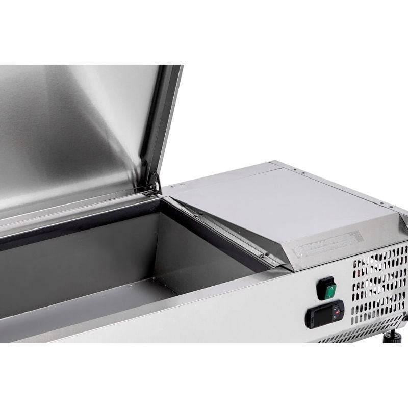 Saladette Réfrigérée à Poser Couvercle Inox - 3 x GN 1/3 + 1 x GN 1/2-1