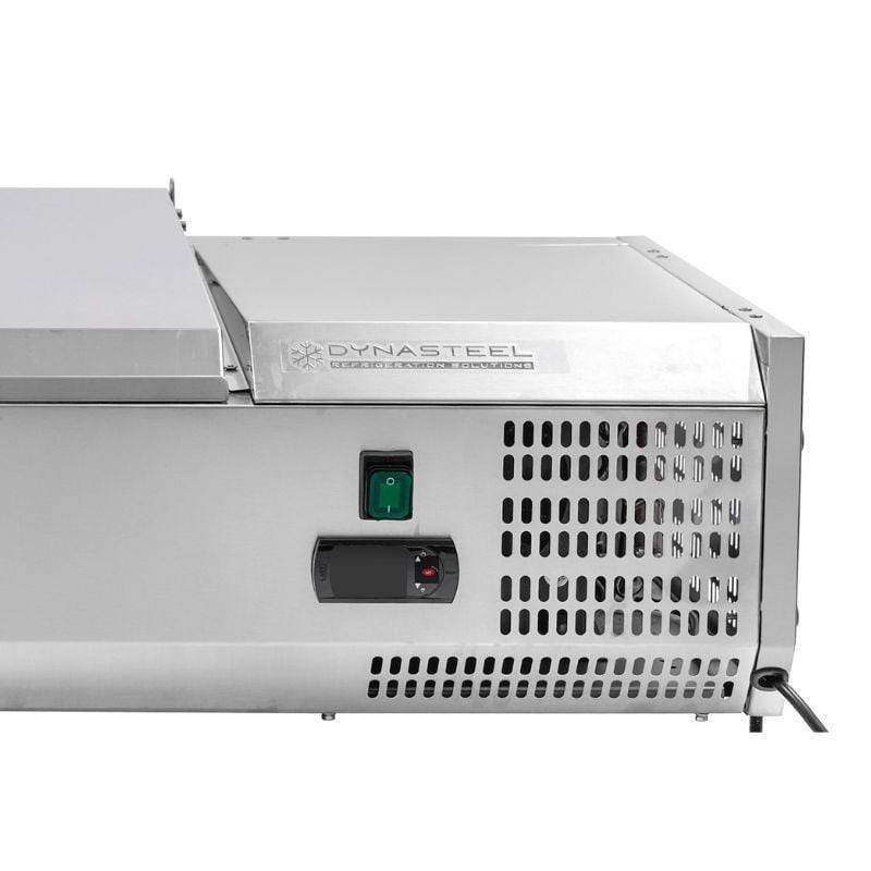 Saladette Réfrigérée à Poser Couvercle Inox - 3 x GN 1/3 + 1 x GN 1/2-2