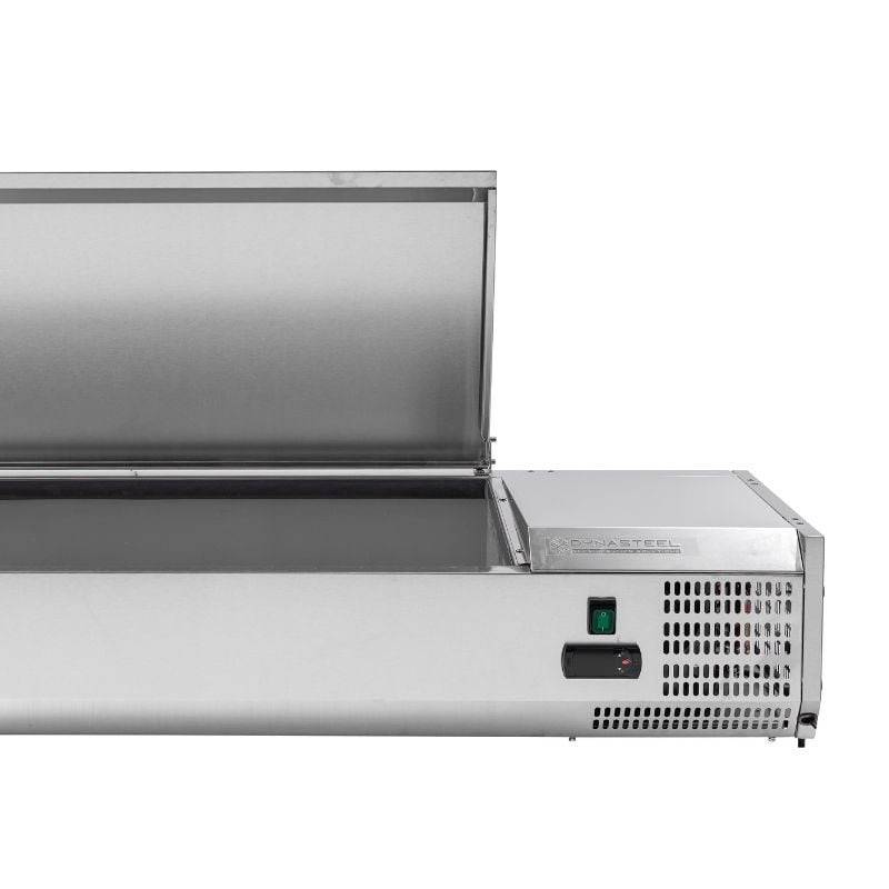 Saladette Réfrigérée à Poser Couvercle Inox - 3 x GN 1/3 + 1 x GN 1/2-3