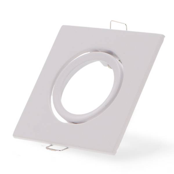Bague inclinable carrée blanche Série Eco pour GU10/MR16 - Ledme - LM4320