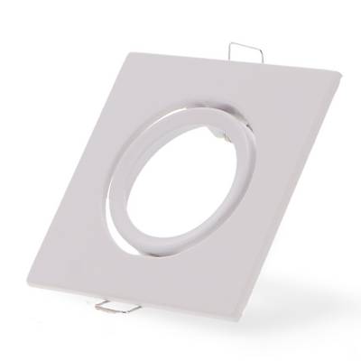 Bague inclinable carrée blanche Série Eco pour GU10/MR16 - Ledme - LM4320-0