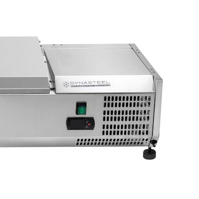Saladette Réfrigérée à Poser Couvercle Inox - 6 x GN 1/4-3