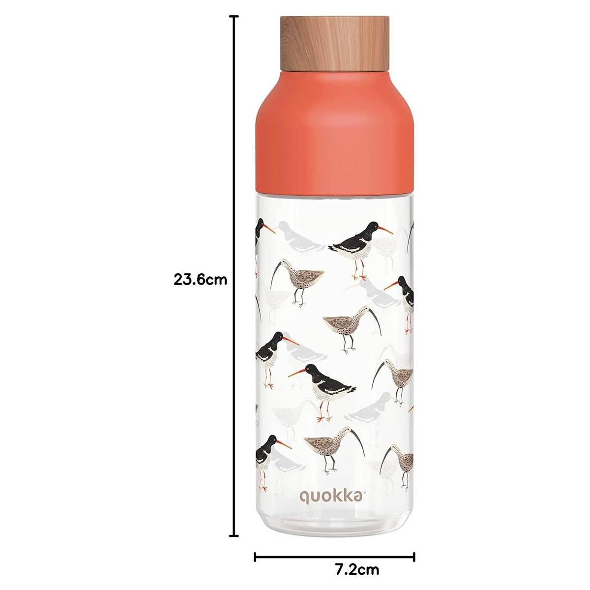 Bouteille d'eau Design Oiseaux Bouchon Bambou 720ml en Ecozen-3