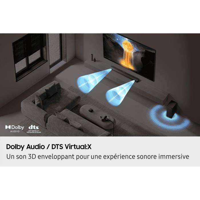 Barre De Son 2.1 40w Bluetooth Noir Samsung HW-B460F/XE-5