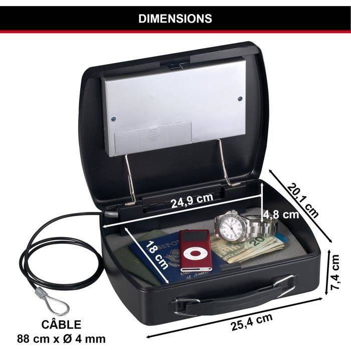 MASTER LOCK Coffre-fort Compact et Portable [Combinaison] [Câble de Fixation] P008EML-5