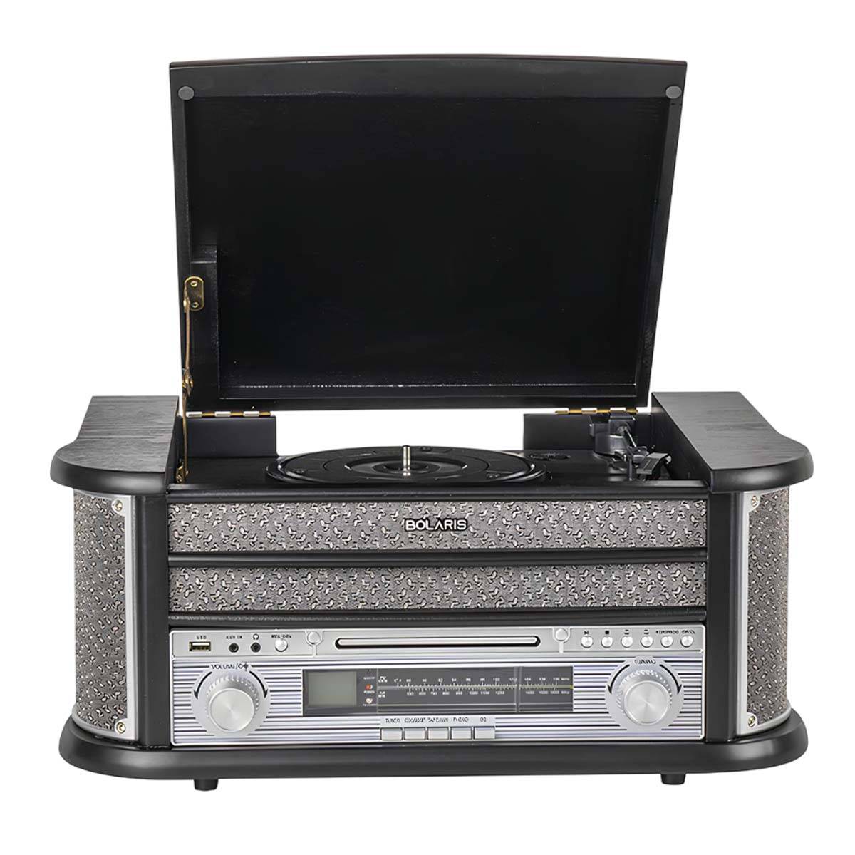 Tourne Disques Multifonctions Bluetooth / CD / K7 / AM / FM Modèle Cambridge-1