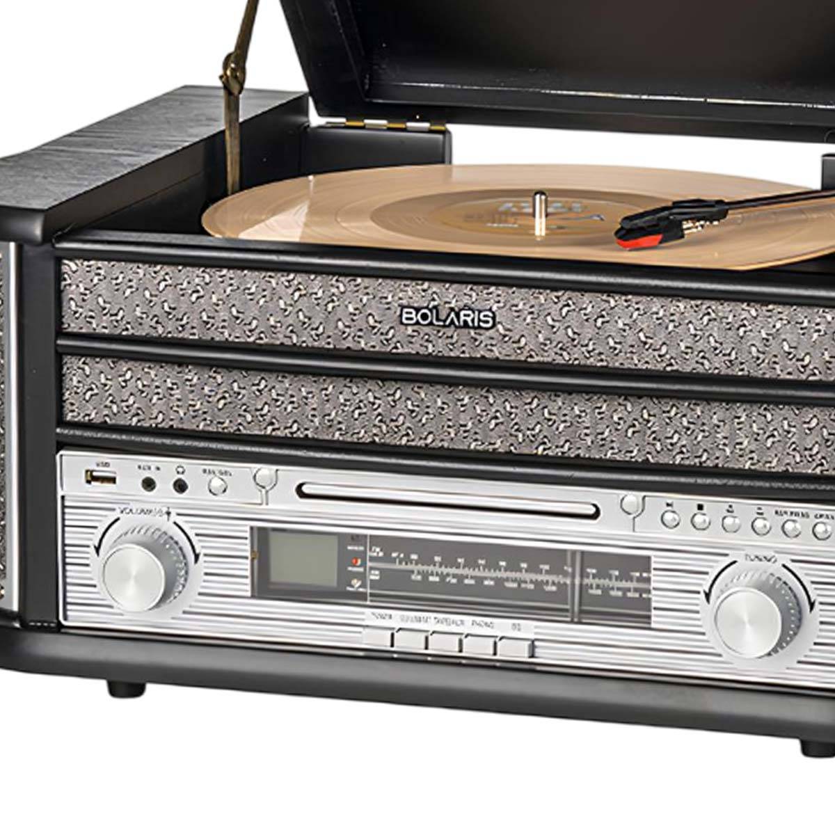 Tourne Disques Multifonctions Bluetooth / CD / K7 / AM / FM Modèle Cambridge-3