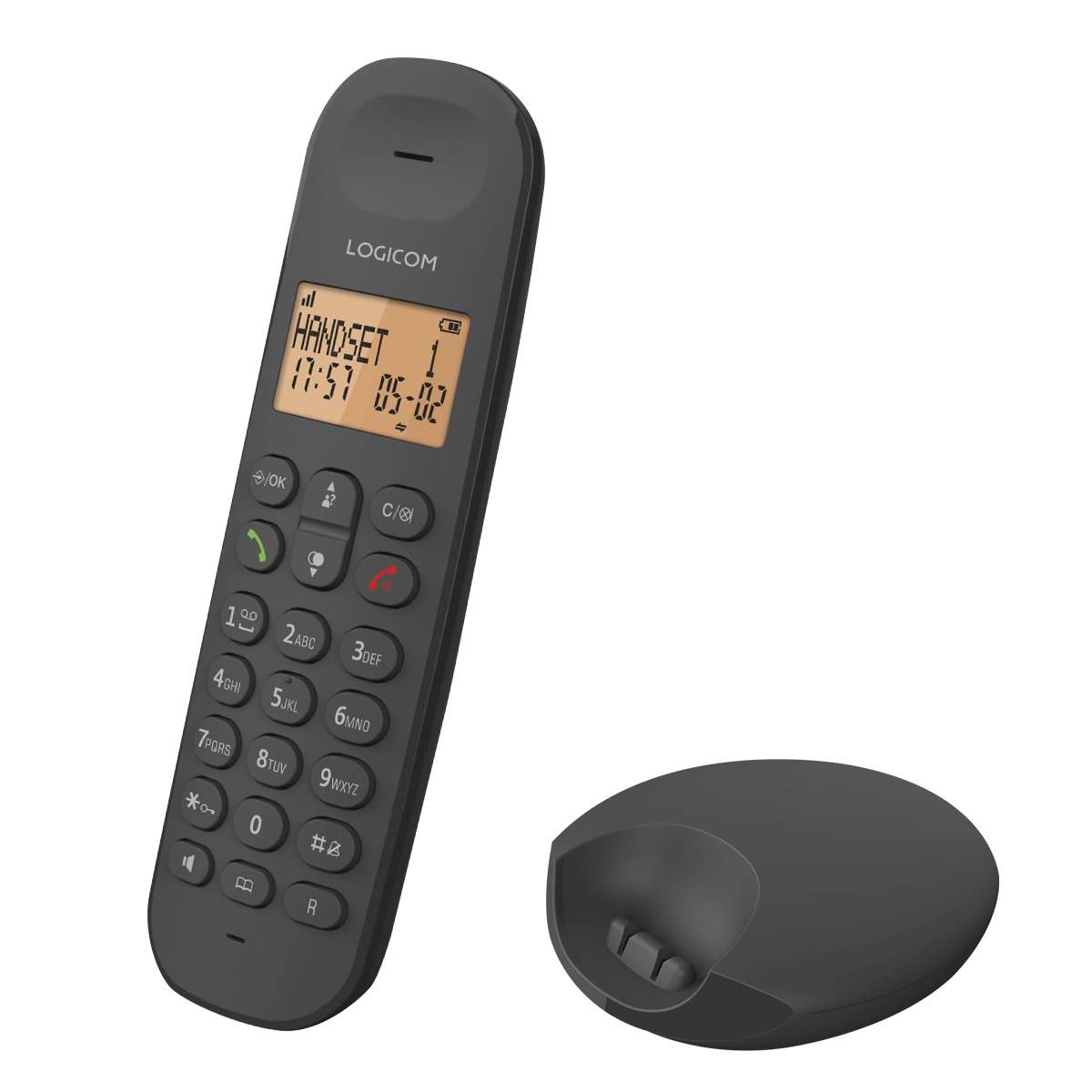 Téléphone Sans Fil Modèle Iloa 150 Mains Libres avec Base de Charge-1
