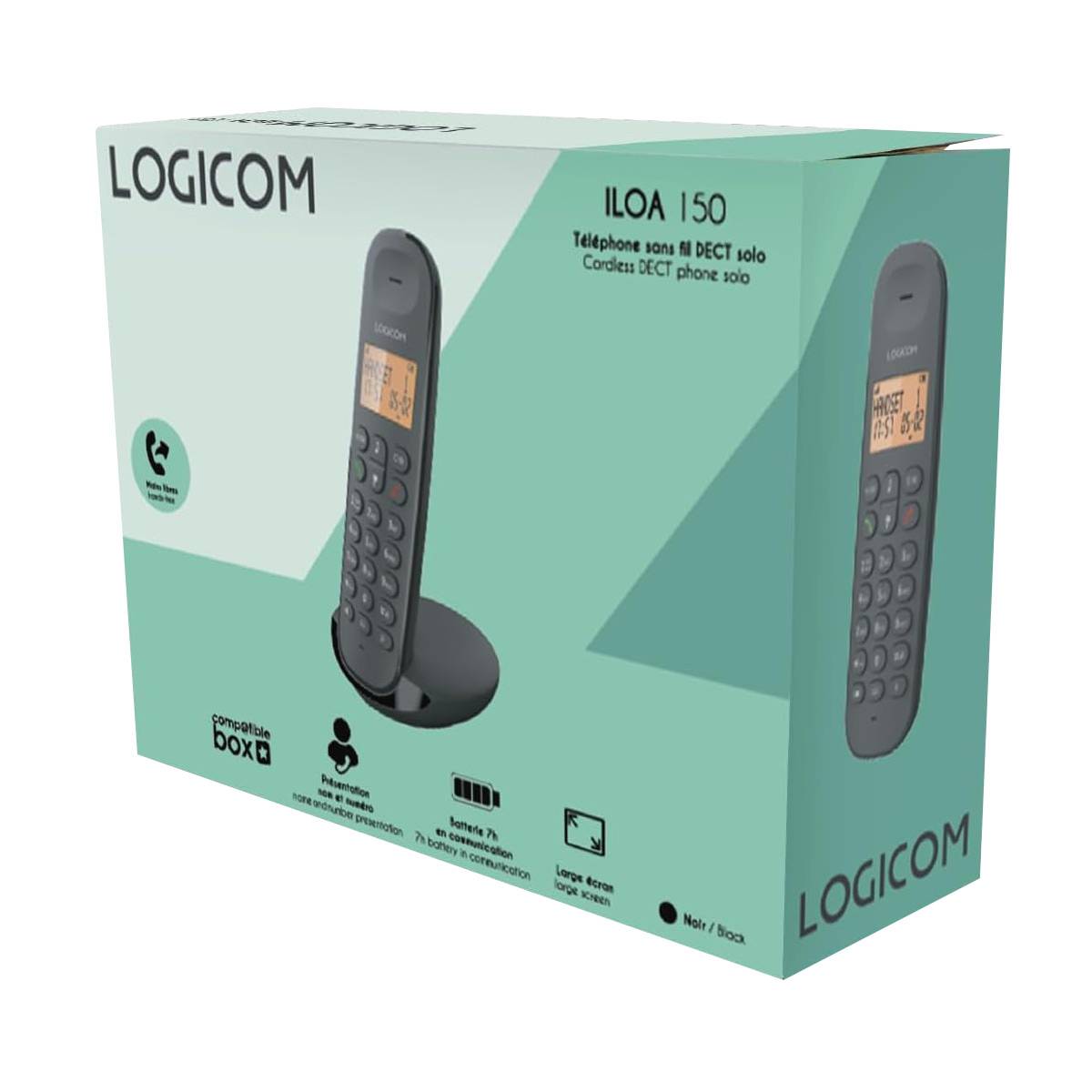 Téléphone Sans Fil Modèle Iloa 150 Mains Libres avec Base de Charge-4