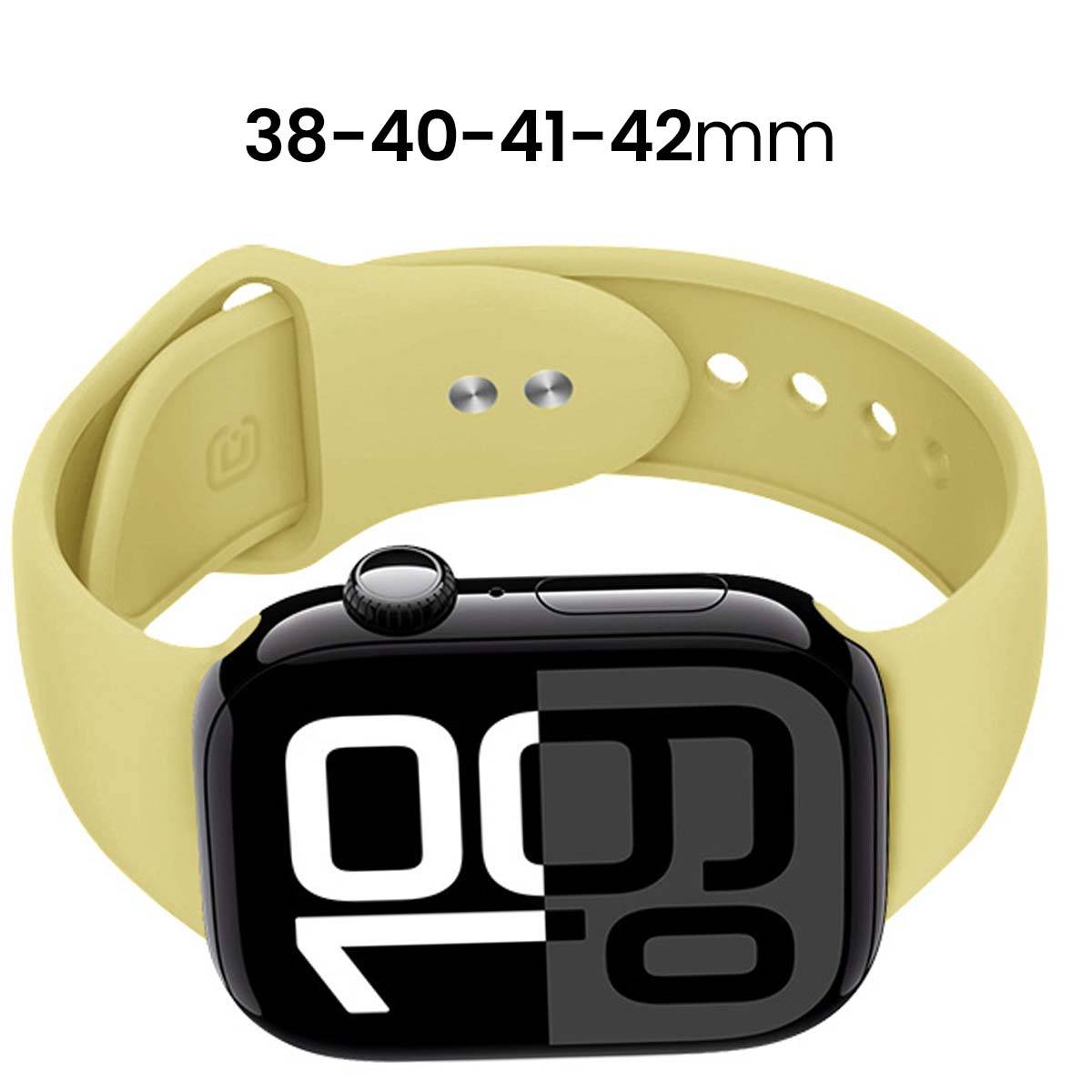 Bracelet pour Apple Watch 38 / 40 / 41 / 42mm en Silicone Liquide-3
