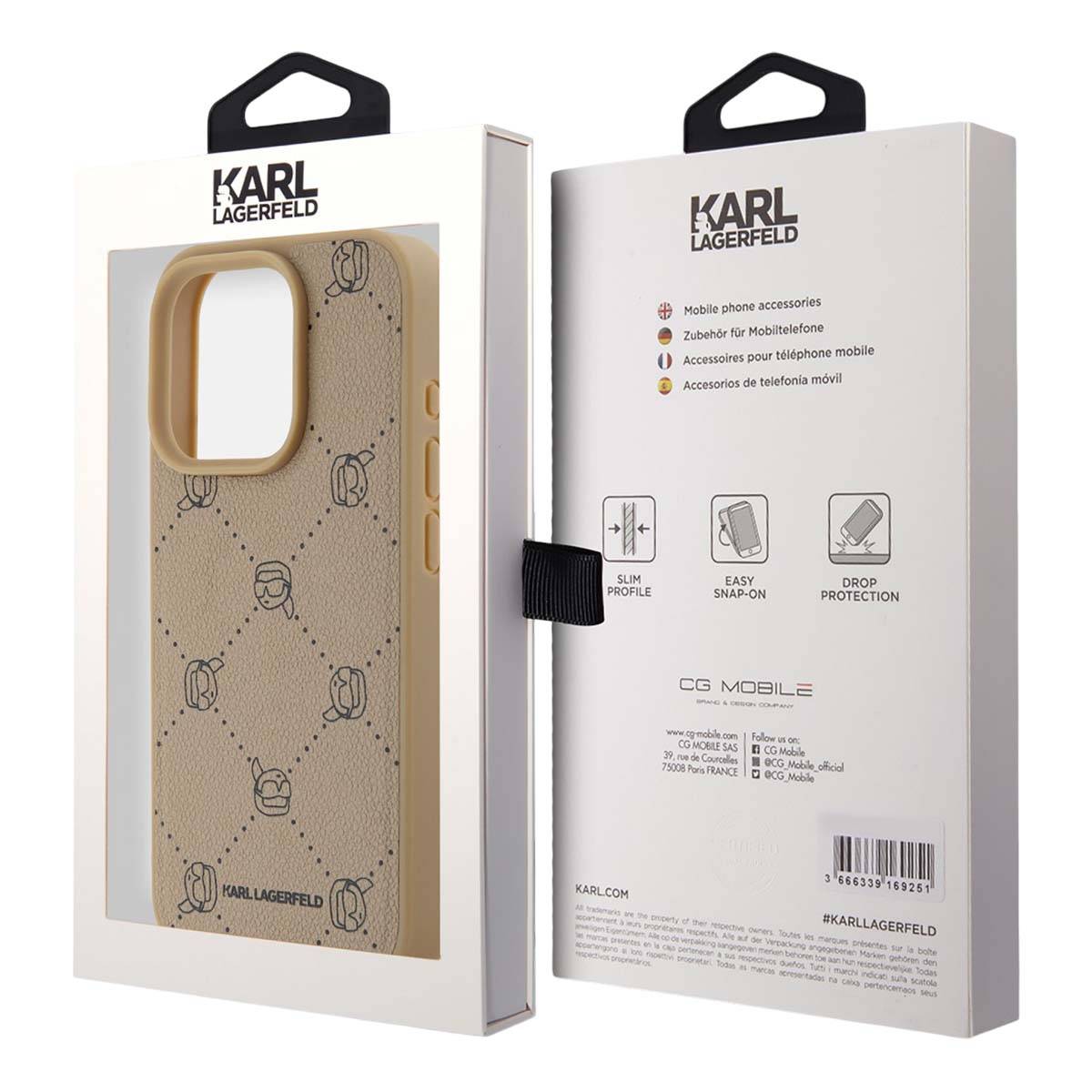 Coque pour iPhone 15 Pro Motif Karl Heads Compatible MagSafe-4