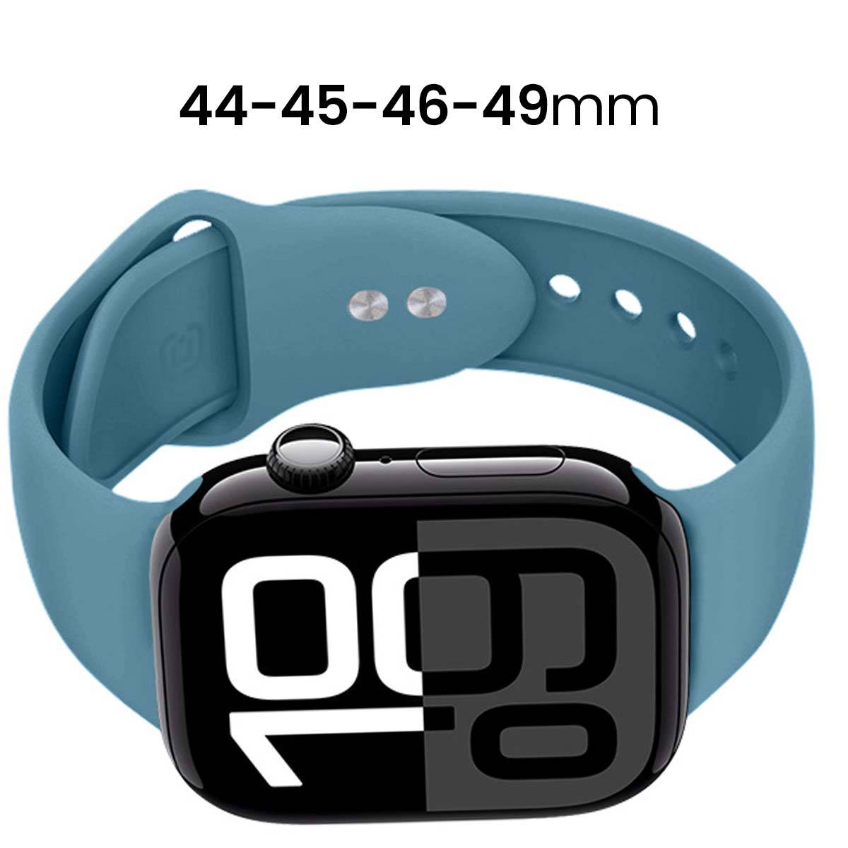 Bracelet pour Apple Watch 44 / 45 / 46 / 49mm en Silicone Liquide-3