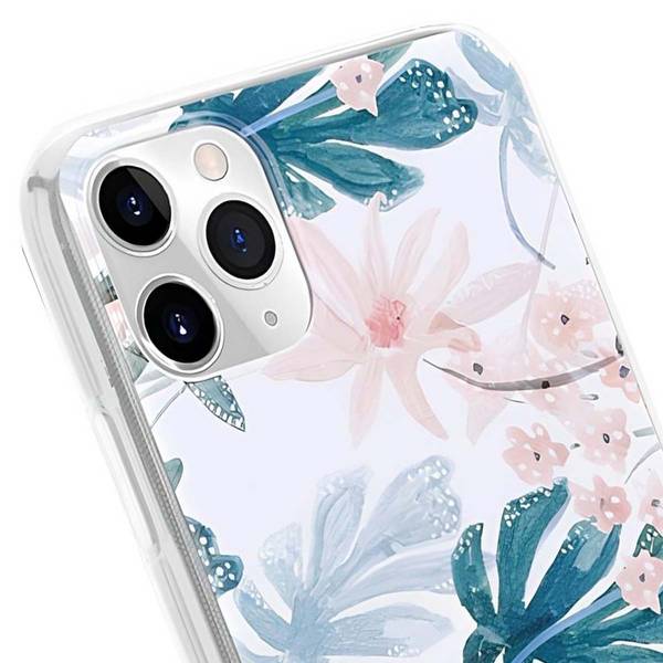 Coque pour iPhone 11 Pro en Plastique Souple avec Motif Floral