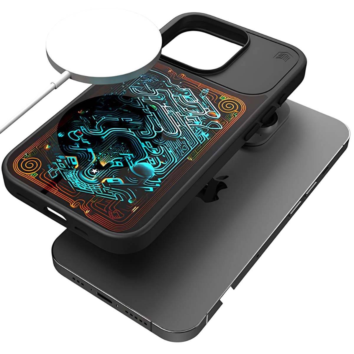 Coque pour iPhone 15 Pro MagSafe Antichocs à Motif Interactif Thermosensible-1