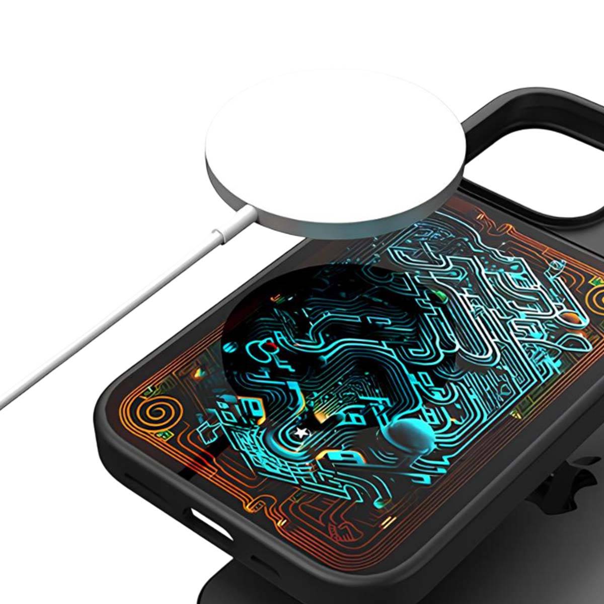 Coque pour iPhone 15 MagSafe Antichocs à Motif Interactif Thermosensible-3