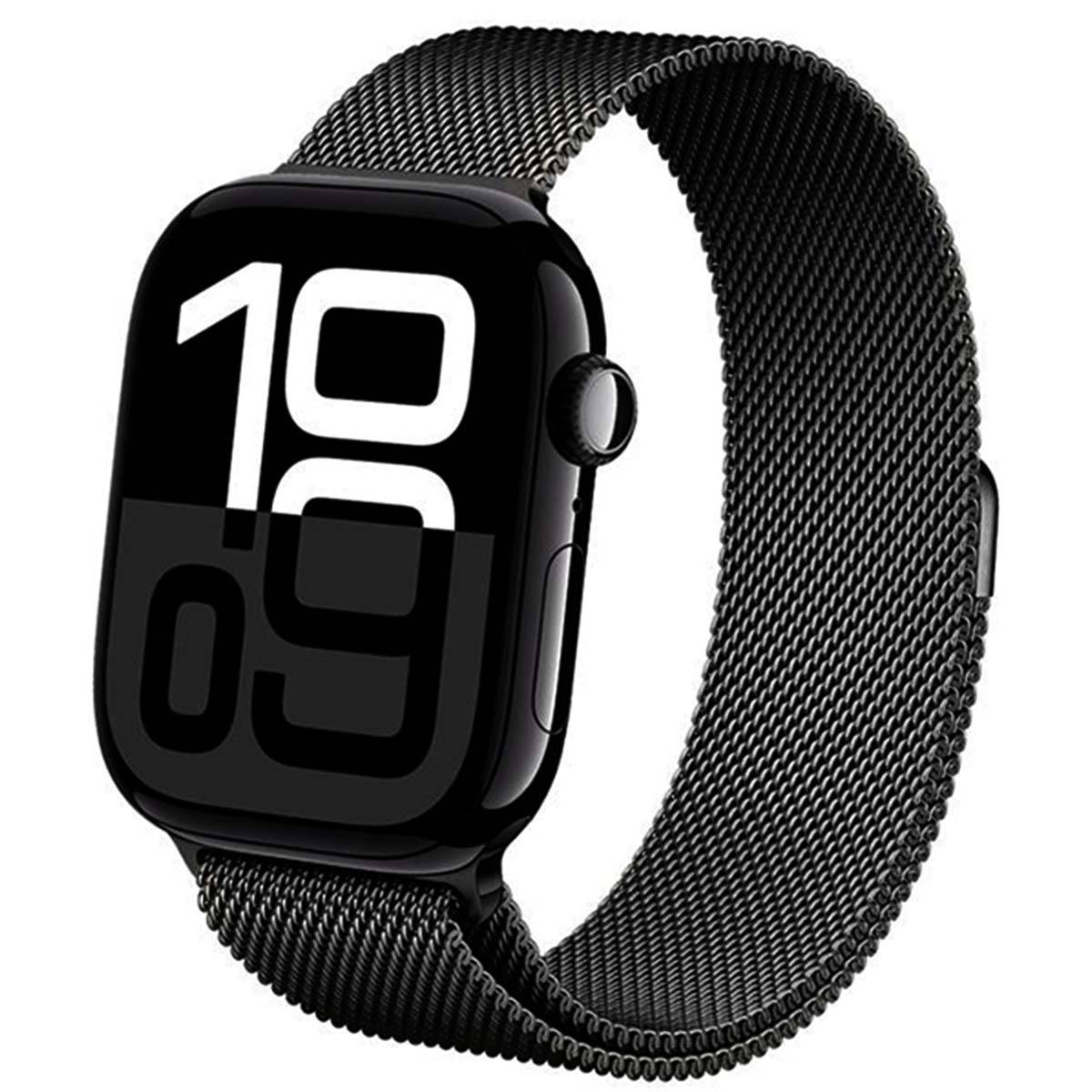 Bracelet pour Apple Watch 38 / 40 / 41 / 42mm en Inox à Maille Milanaise-2