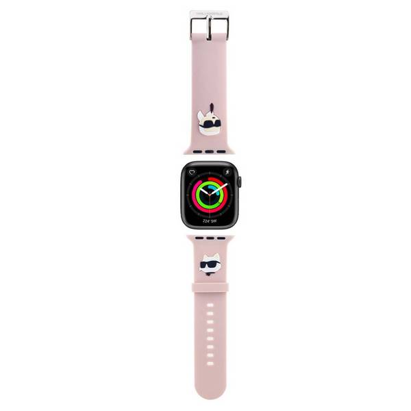 Bracelet pour Apple Watch 38 / 40 / 41mm en Silicone Motif Karl et Choupette