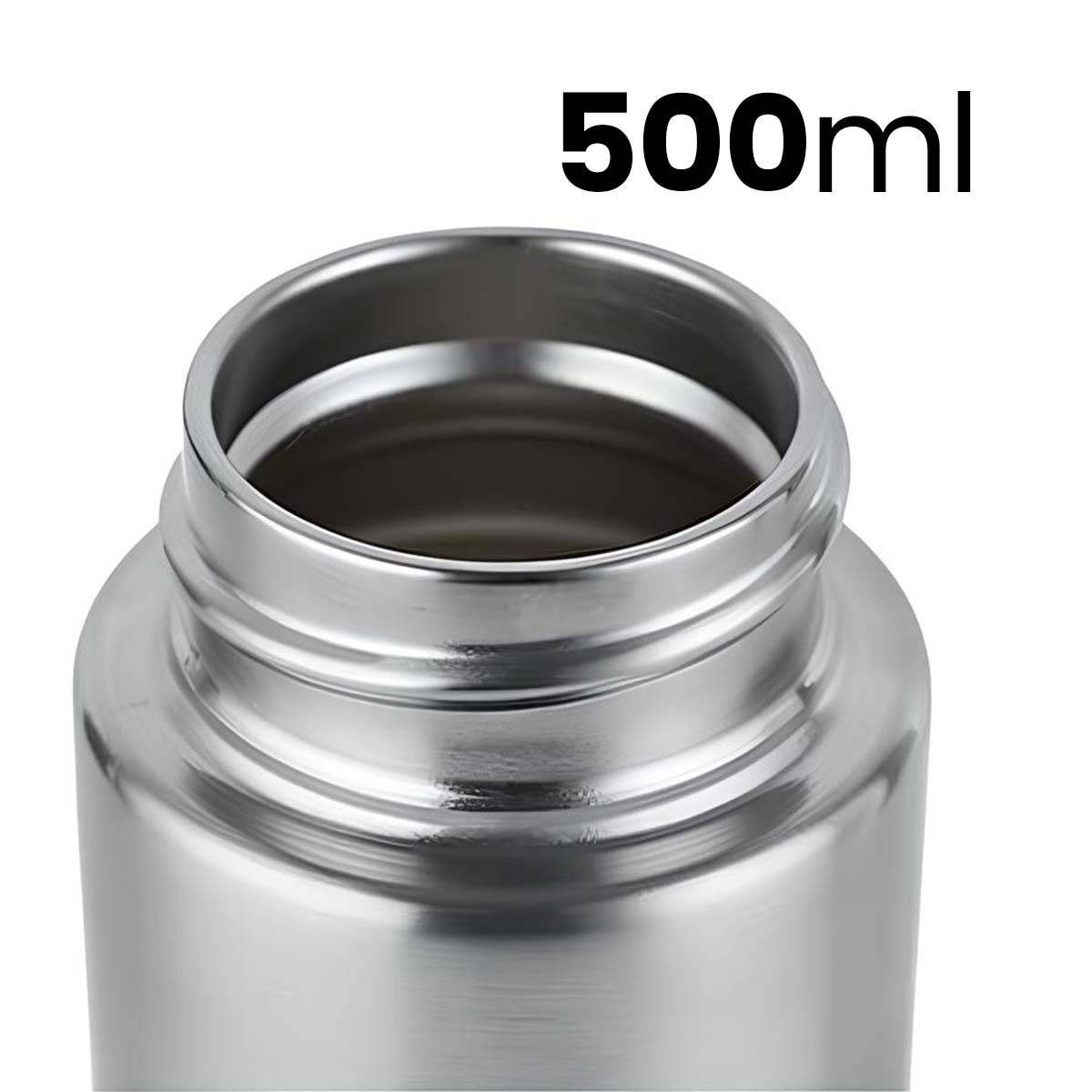 Bouteille Isotherme 500ml en Acier Inoxydable avec Bouchon Anti-fuite-4
