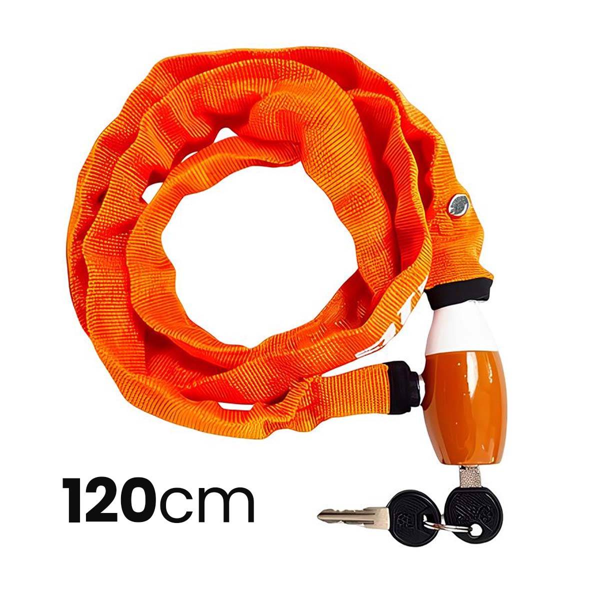 Antivol à Câble Renforcé 120cm avec Tête en Métal pour Vélo et Moto-4