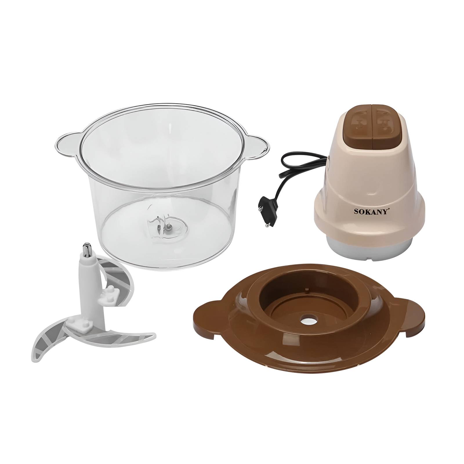 Hachoir Électrique 300W 2L avec Lame en Acier Inoxydable Double Vitesse-4