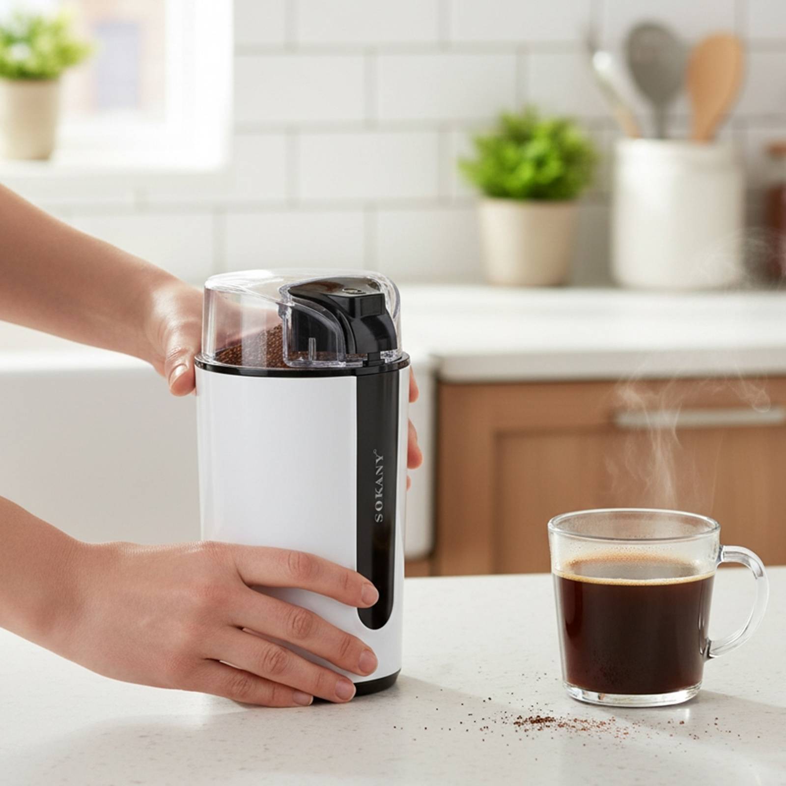 Moulin à Café Électrique 200W Capacité 75g-1