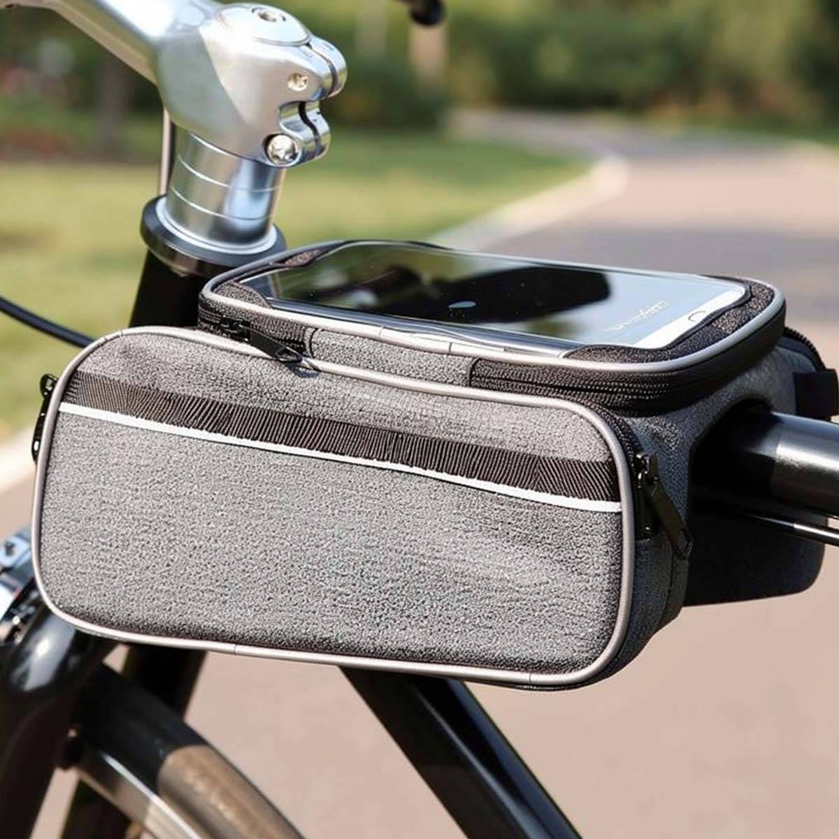 Support Smartphone Vélo Étanche avec Sacoche Cadre-2