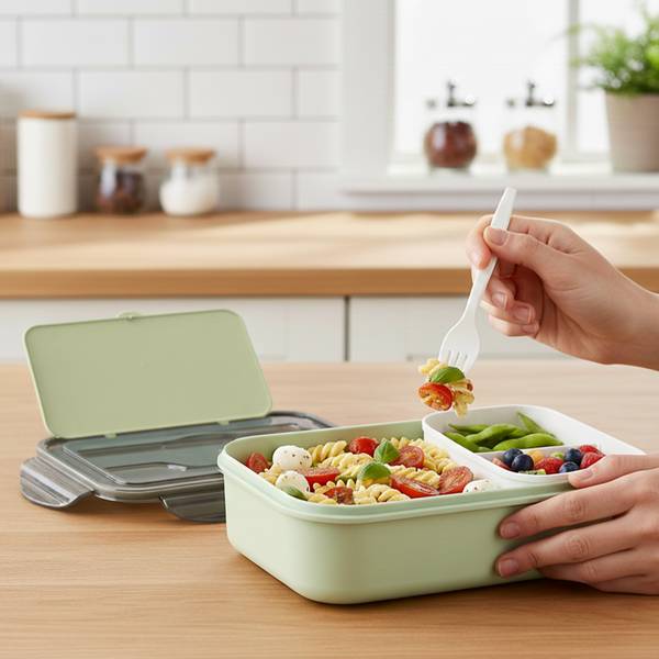 Récipient Alimentaire 1.3L CF-5031 avec Cuillère et Fourchette