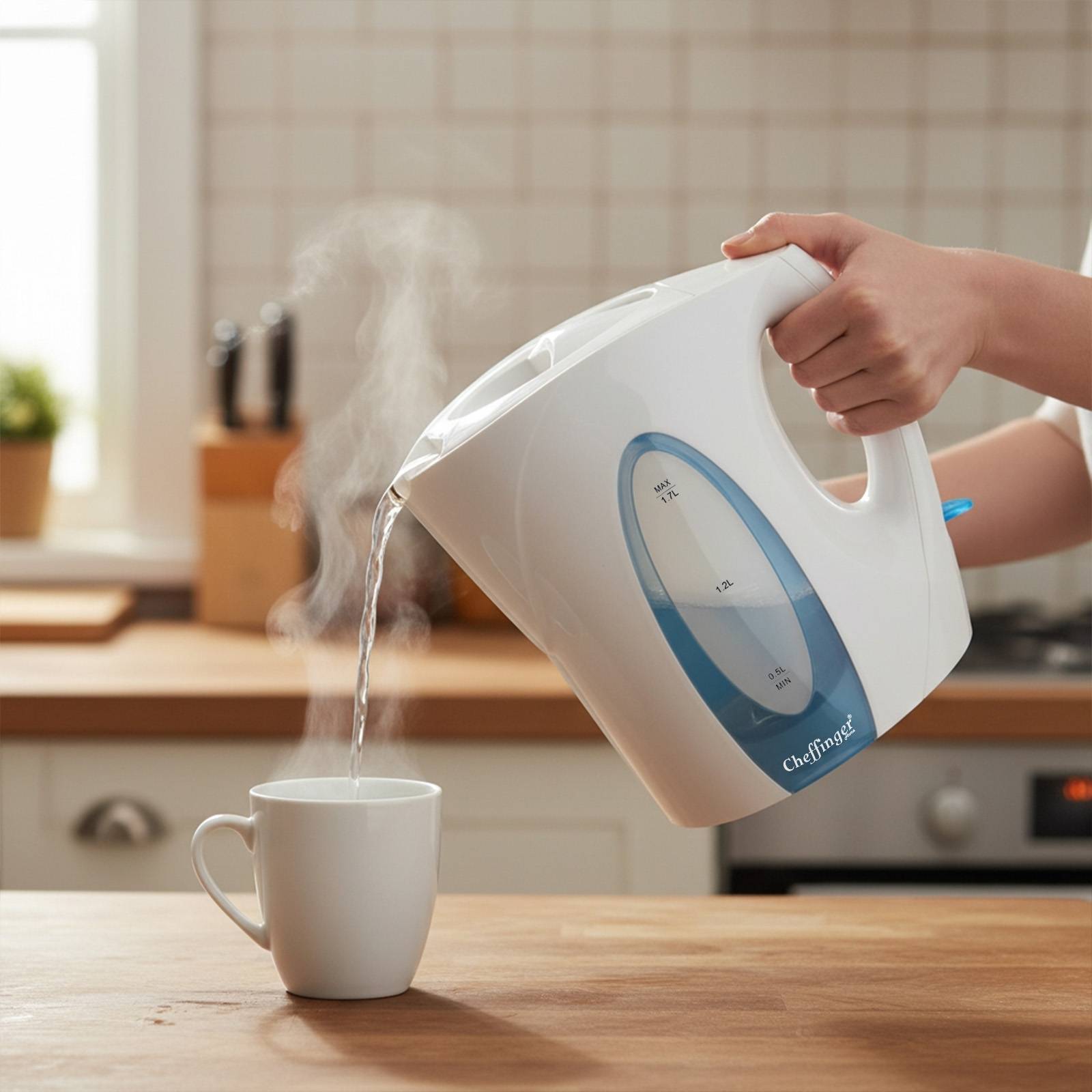 Bouilloire Électrique 1,7L Sans Fil Verrouillage Sécurisé-2