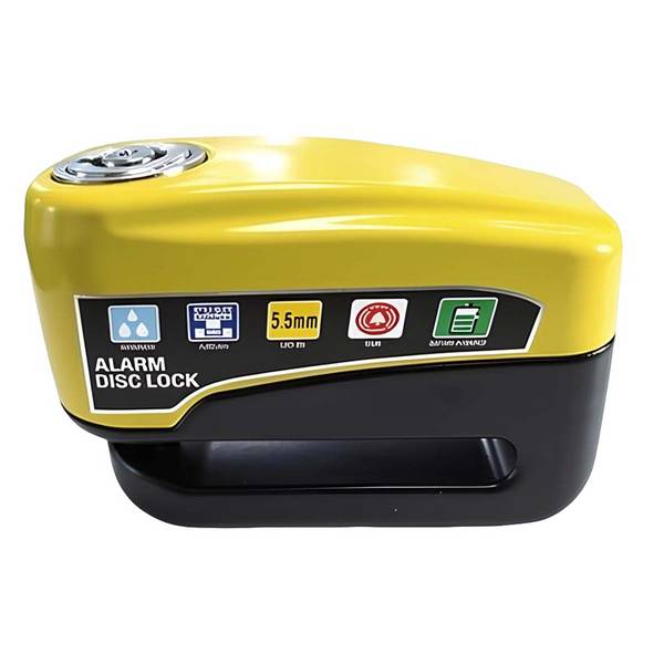 Antivol Bloque Disque en Aluminium avec Alarme 110 dB pour Vélo Moto
