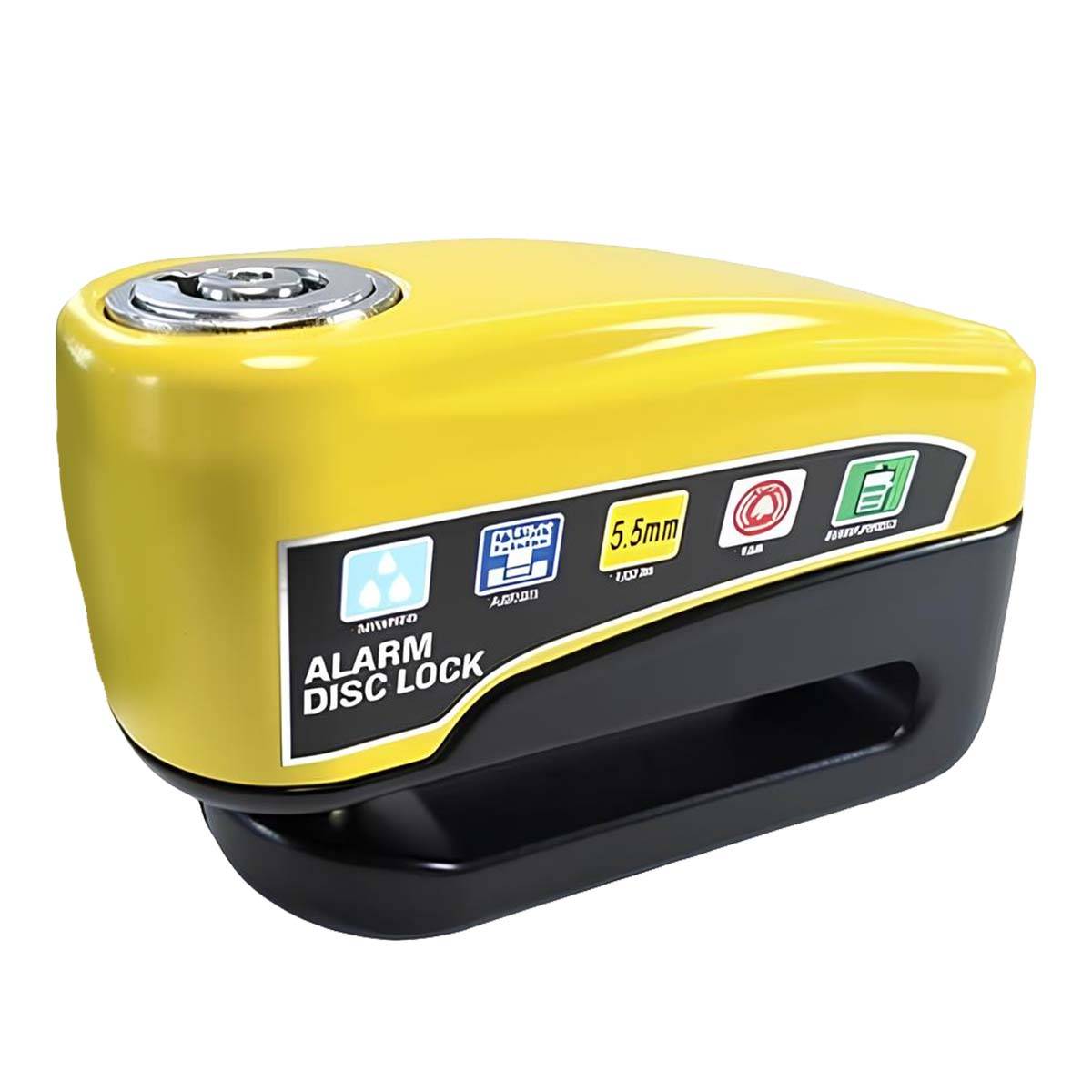 Antivol Bloque Disque en Aluminium avec Alarme 110 dB pour Vélo Moto-1