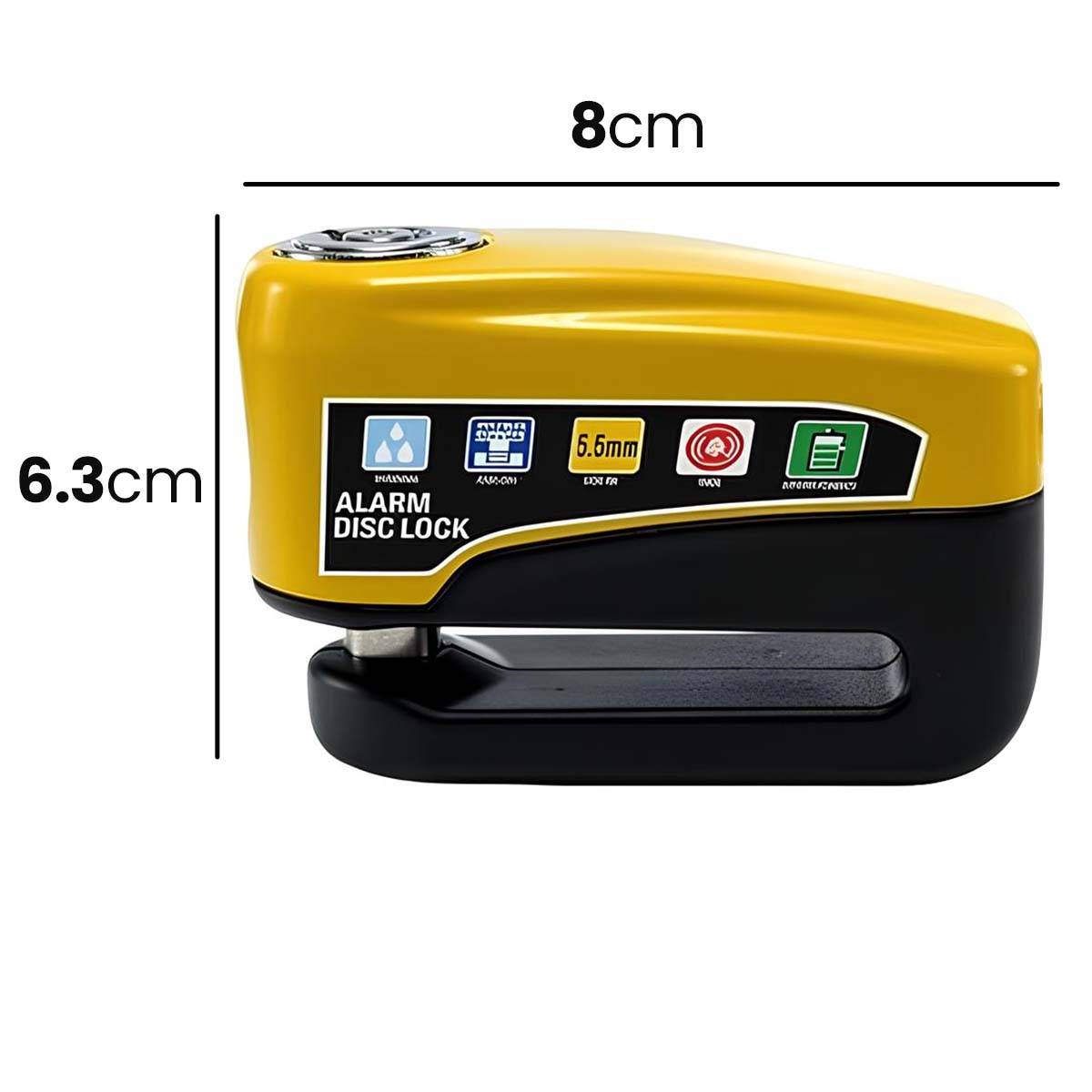 Antivol Bloque Disque en Aluminium avec Alarme 110 dB pour Vélo Moto-3