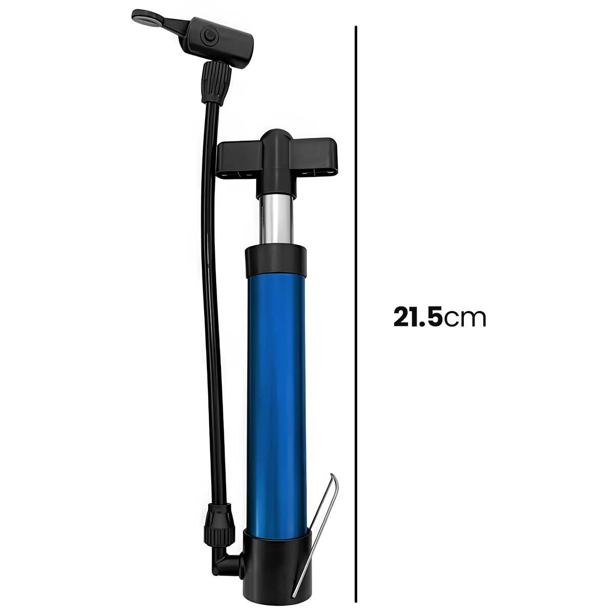 Pompe à Main Compacte 21.5cm en Aluminium pour Vélo, Moto et Voiture-3