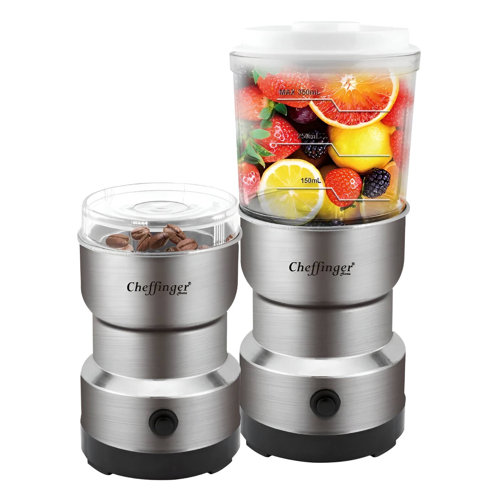 Mini-Blender 300W 2-en-1 avec Lames Inoxydable et Fonction Moulin à Café-0