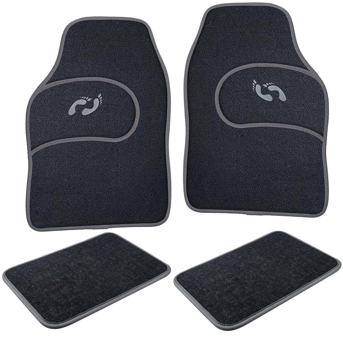 Ensemble de Tapis de Sol Auto Universels 4 Pièces PVC Velours Antidérapants-0
