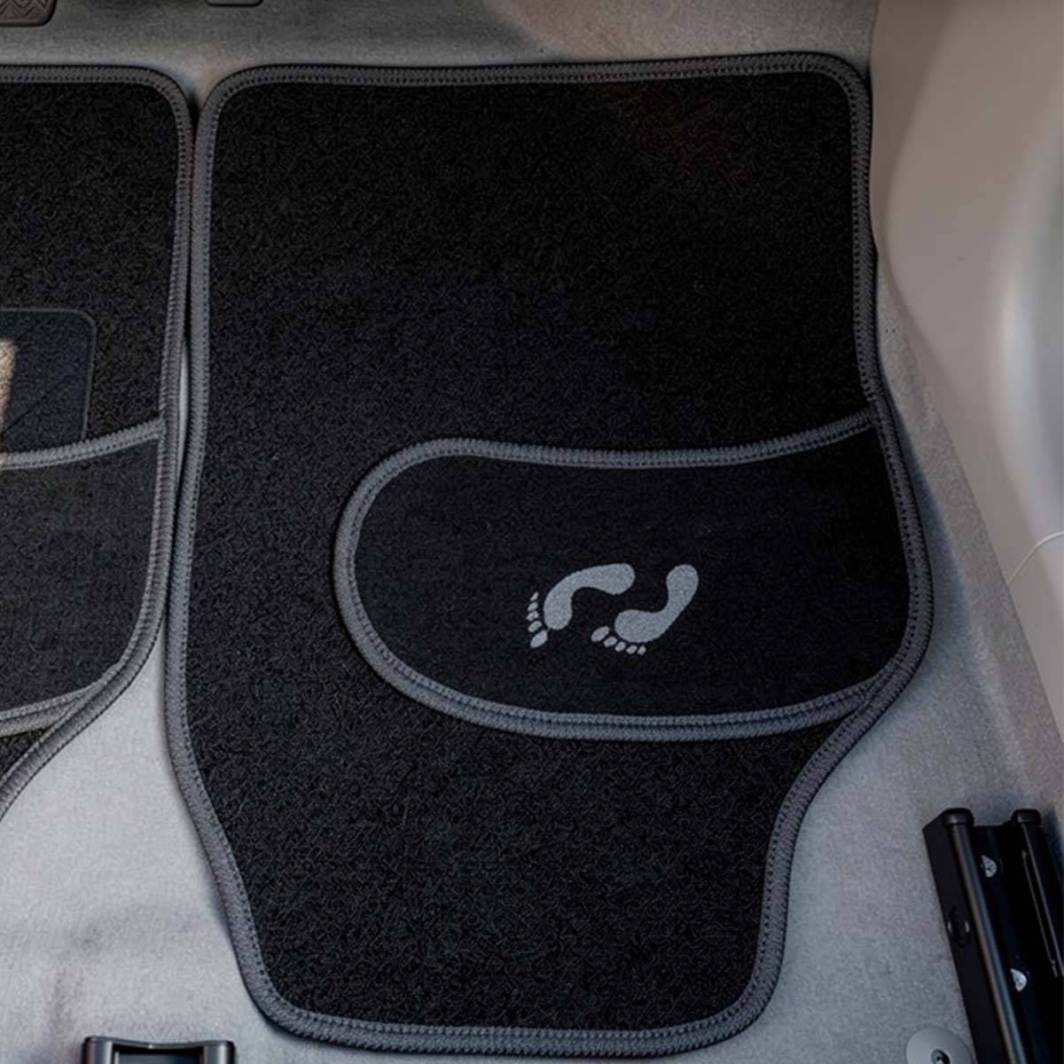 Ensemble de Tapis de Sol Auto Universels 4 Pièces PVC Velours Antidérapants-2