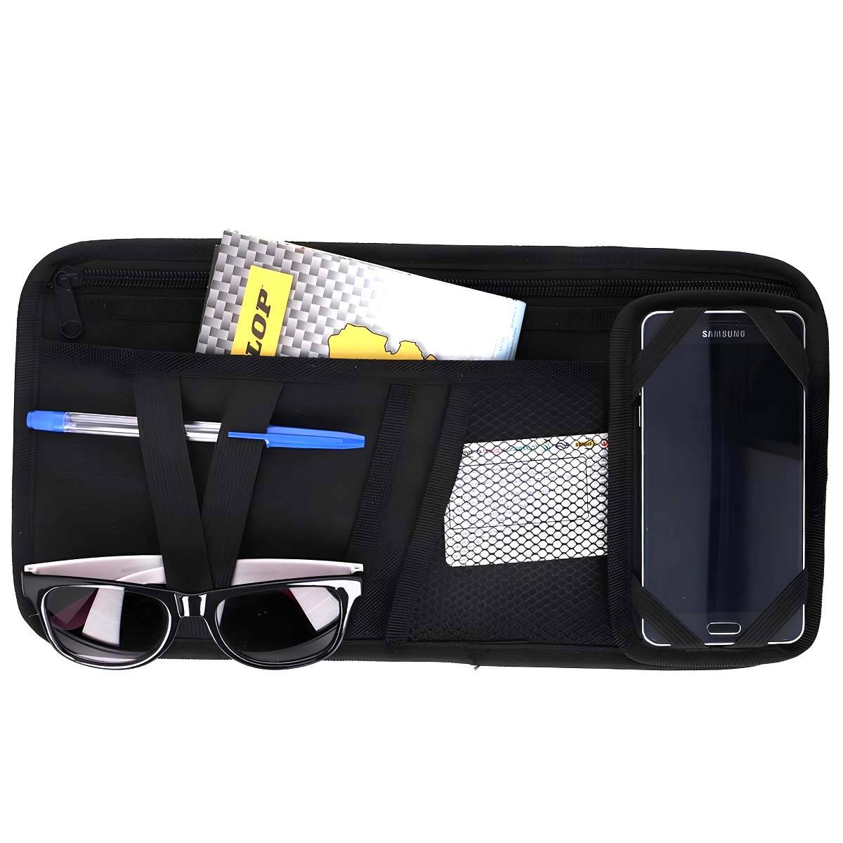 Organisateur de Rangement pour Pare-soleil de Voiture 6 Compartiments-2