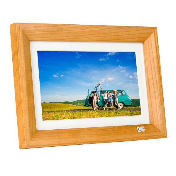 KODAK RDPF-700 - Cadre Photo Numérique 7 Pouces, Écran Haute Résolution 1024x600, Cadre Bois Décoratif, Diaporama Autom
