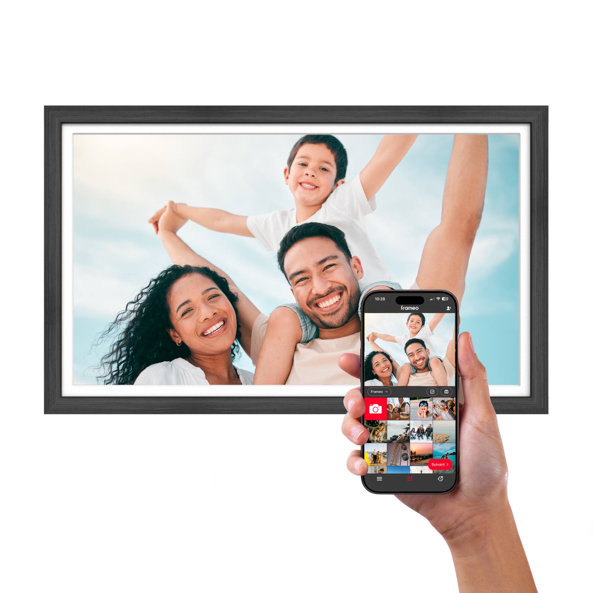 Cadre photo numérique Wi-Fi 24" tactile Full HD 32 Go-0