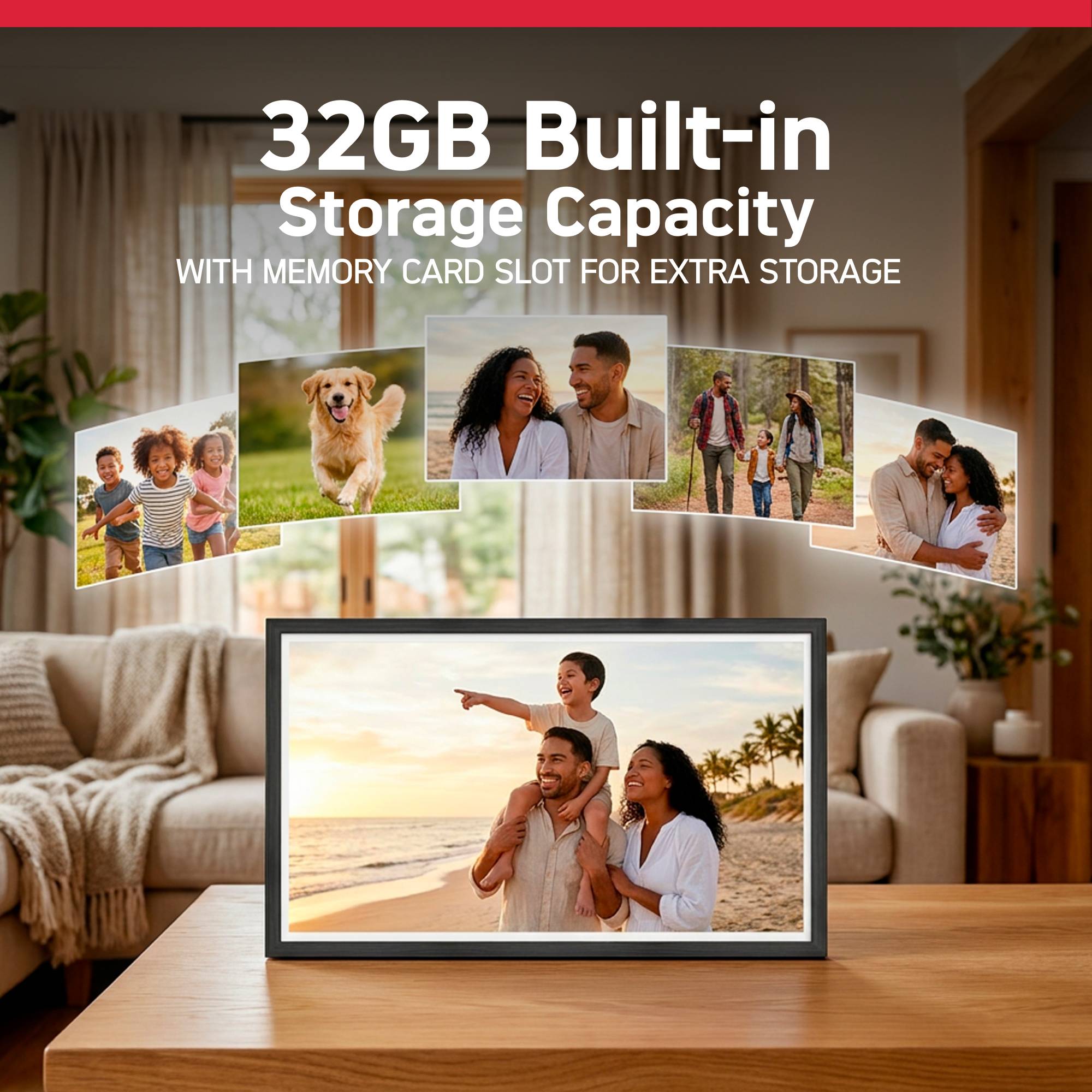Cadre photo numérique Wi-Fi 24" tactile Full HD 32 Go-3
