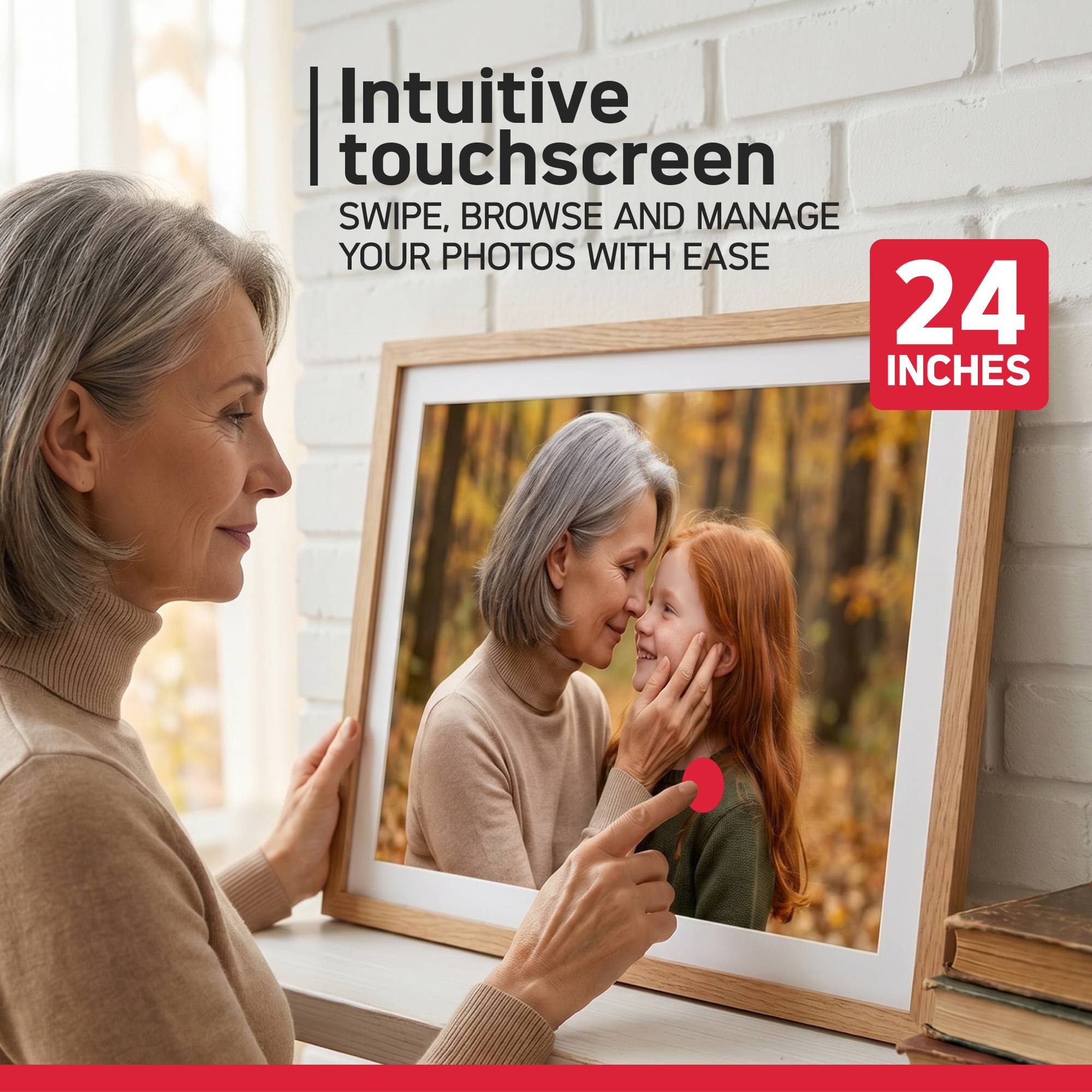 Cadre photo numérique Wi-Fi 24" tactile Full HD 32 Go-4