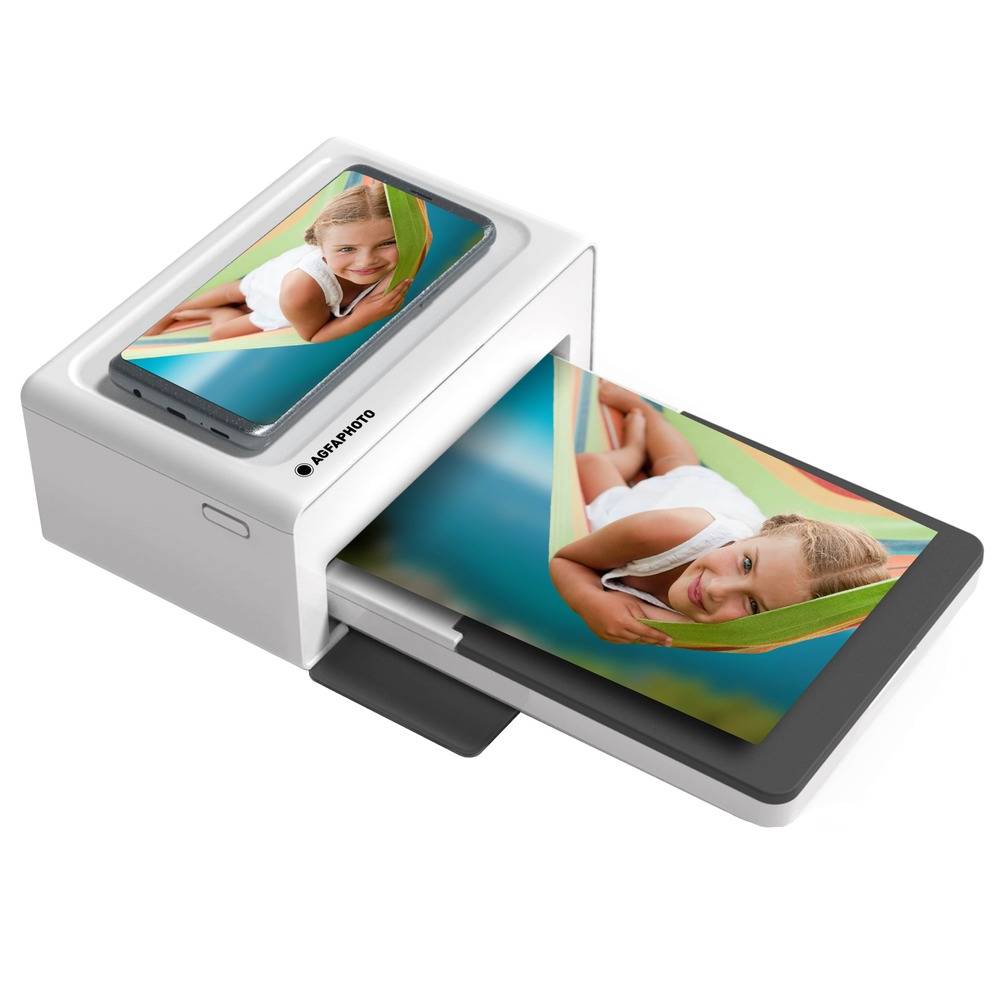 AGFAPHOTO Realipix Moments AMO46 - Imprimante Photo Smartphone 10x15 cm, Bluetooth pour Apple/Android, Sublimation Ther-0