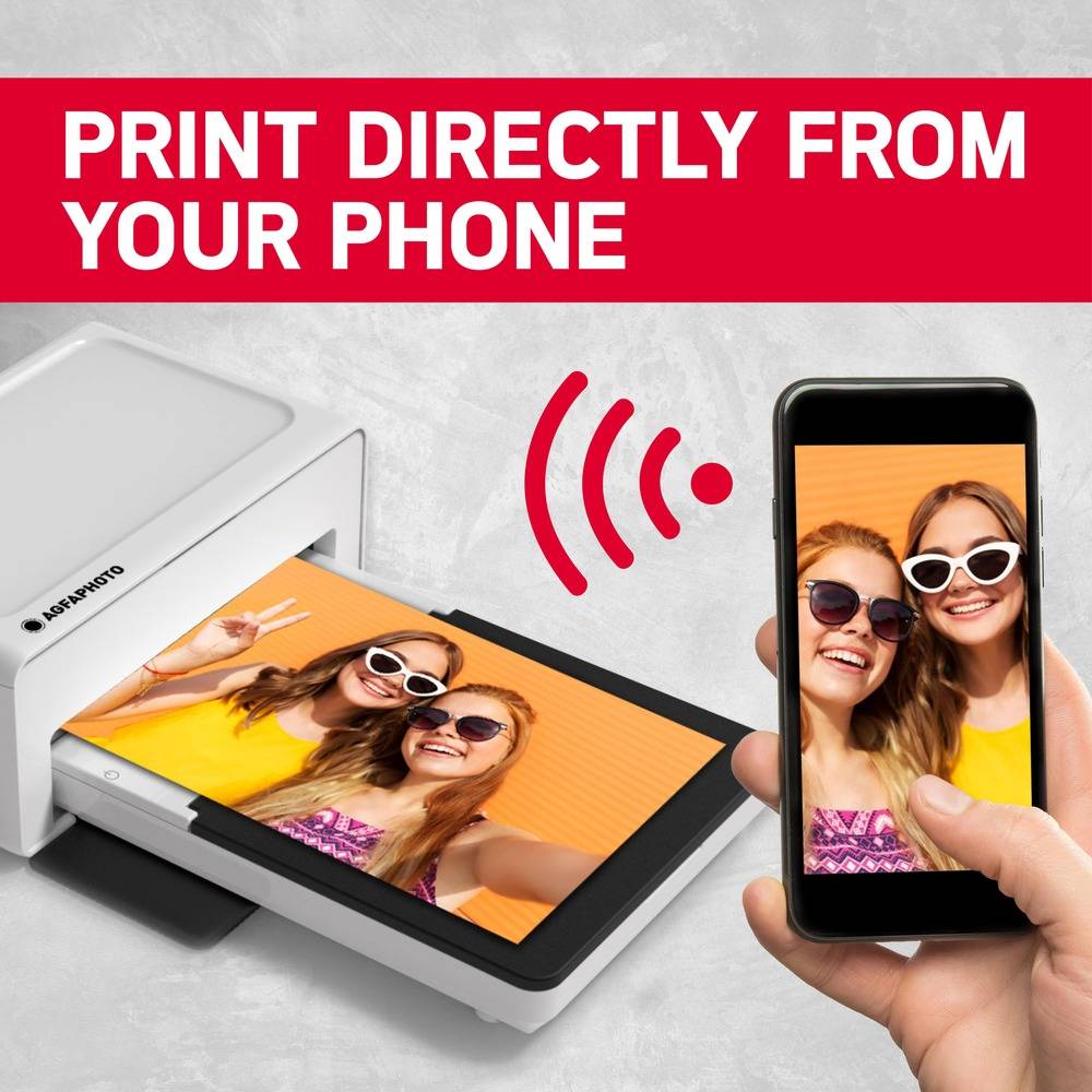 AGFAPHOTO Realipix Moments AMO46 - Imprimante Photo Smartphone 10x15 cm, Bluetooth pour Apple/Android, Sublimation Ther-3