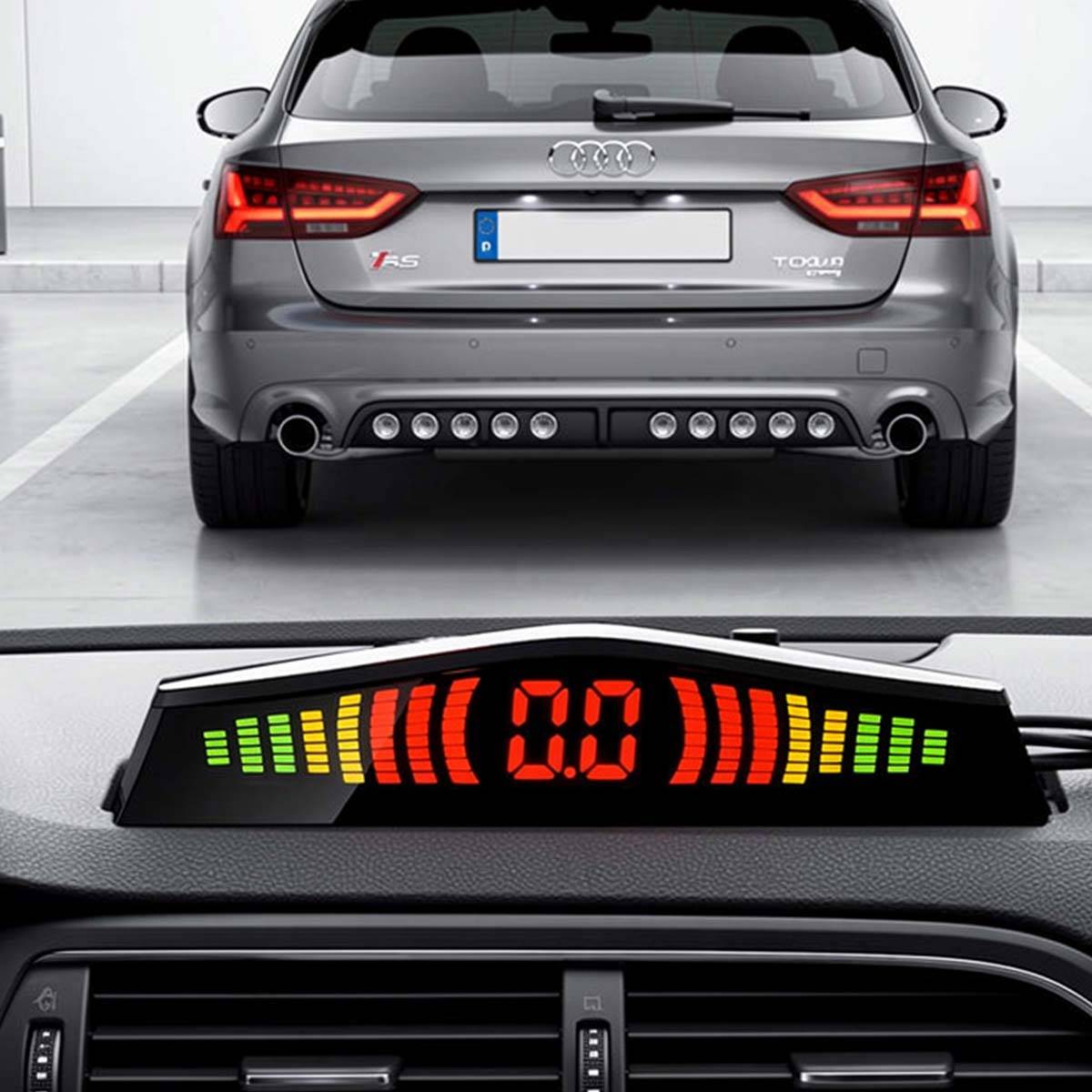 Système de Capteurs de Recul 8 Capteurs avec Affichage LED et Alarme Sonore-3