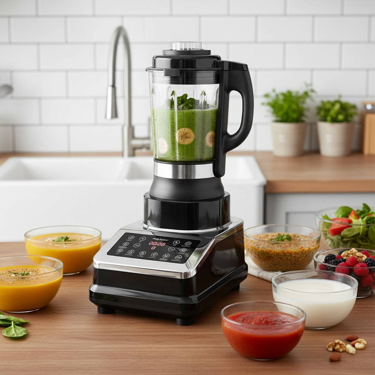 Blender Chauffant Multifonction 800W 1.75L avec Écran Tactile-2