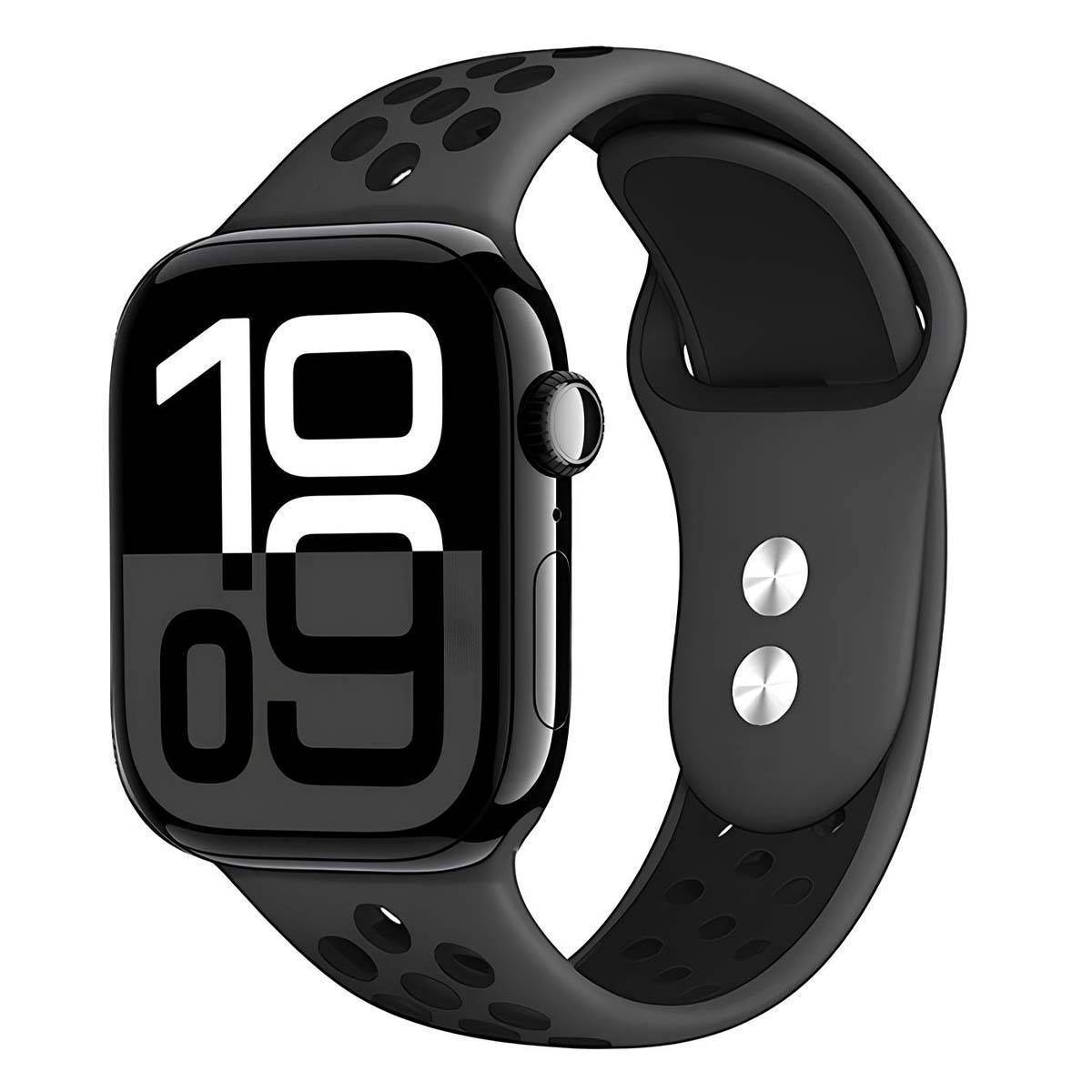 Bracelet Sport Perforé pour Apple Watch 38 / 40 / 41 mm Réglable et Souple-0
