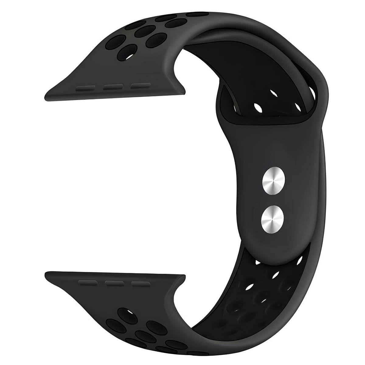 Bracelet Sport Perforé pour Apple Watch 38 / 40 / 41 mm Réglable et Souple-2