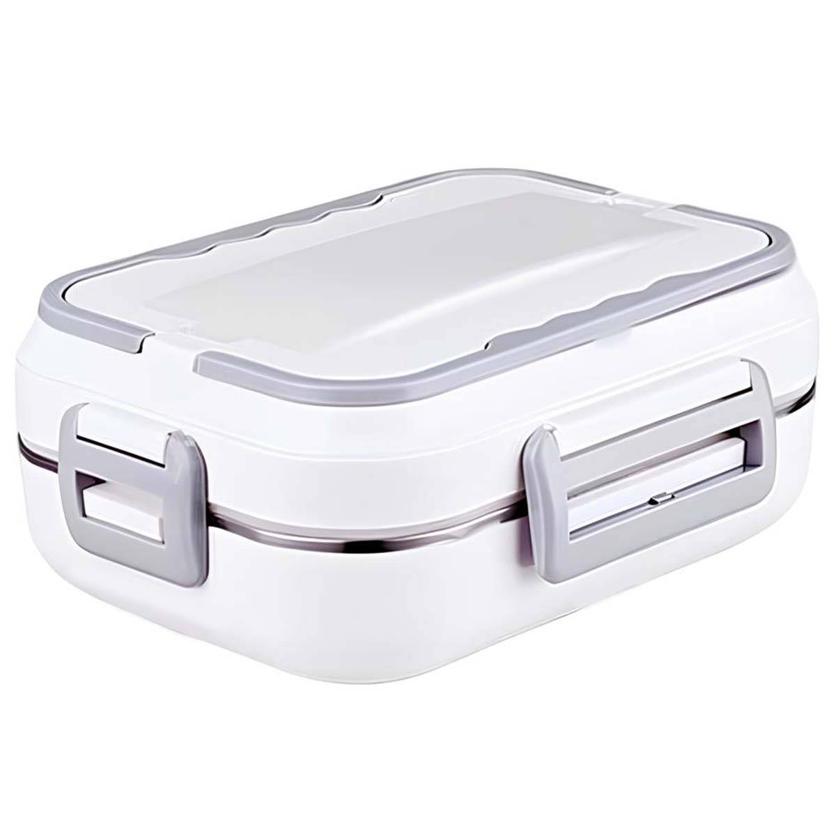 Chauffe-Repas Électrique Portable 1,5 L avec Plateau Inox Compartimenté-1